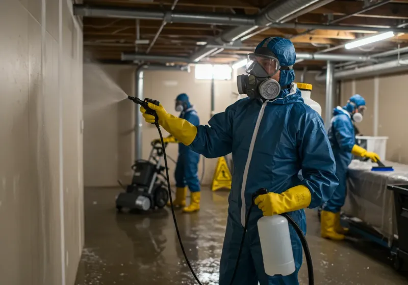 Basement Sanitization and Antimicrobial Treatment process in Marshall, NC